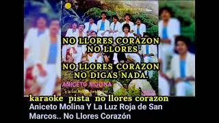 no llores corazon karaoke