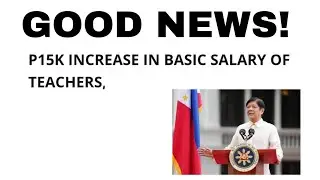Good news! 15k Increase in basic salary of teachers.