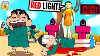 Shinchan And Nobita Play Squid Game 2 😱😱 | Shinchan And Nobita Game | Funny Game