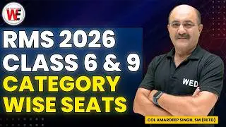 RMS 2026-27 Class 6 & 9 Seats | JCO/OR, Officer & Civilian for SC, ST, OBC, General & Girls Category