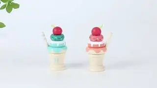 723531 Eiscreme Stapelspiel Holz