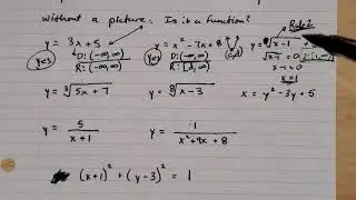 Algebra - Finding domain and is it a function