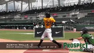 Austin Wells prospect video, C, Bishop Gorman High School Class of 2018