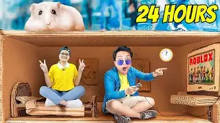 Living in cardboard house for 24 hours 🤭🤭 ​⁠@The Target siblings ​⁠@Anu Sharma