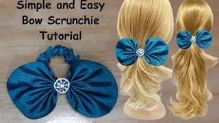 Bow Scrunchie | Bow Scrunchie How To Make | Bow Scrunchie Diy | Scrunchie With Bow