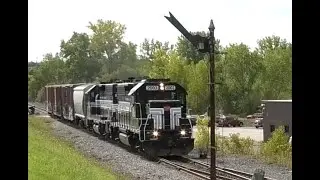 Trains in Every Direction in Geneva New York on the Finger Lakes Railway - September 2025 NS EMDs