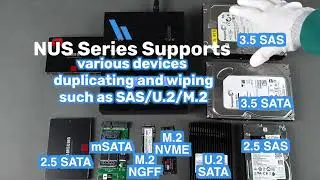 UReach NUS02D 2024 New M.2/U.2/SAS/SATA Multi-Interfaces Hard Drive Duplicator & Data Eraser