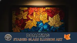 Laser Cut Stained Glass Illusion Maple Leaves for donation