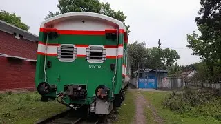 The padma Rail project new Chinese coach on saidpur railway station.Trail Running new Chinese coach.