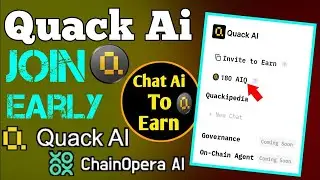 Quack Ai Airdrop - Chat To Earn Rewards - Join 1.0 Testnet Now|free earning