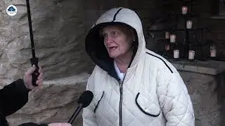 Pilgrims at Carfin Grotto react to the passing of Pope Francis.