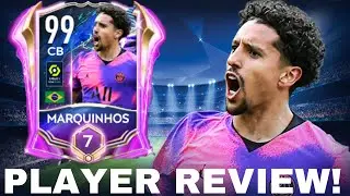 TOTS MARQUINHOS 99 RATED PLAYER REVIEW AND GAMEPLAY! | FIFA MOBILE 21!
