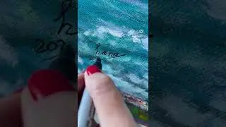 #seascapepainting #shorts #acrylicpainting #art #originalart #artwork #youtubeshort #sunsetpainting