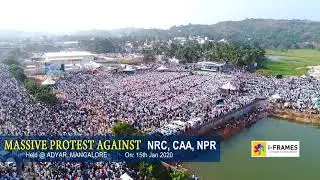 Drone view of Mangaluru Protest against #NRC_CAA_NPR