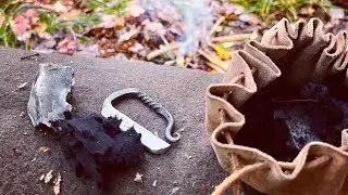Flint & steel firelighting with Primal Nomad in a beautiful mossy woodlands