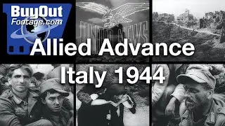 Allied Advance Through Italy 1944 Historical WW2 HD Footage