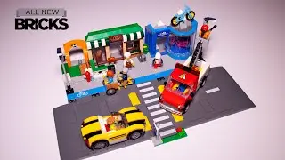 Lego City 60306 Shopping Street Speed Build with new for 2021 Street Plates