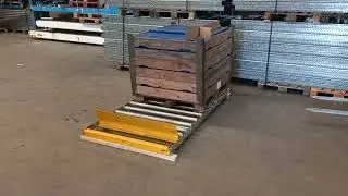 Bito rollenbanen met pallet stop systeem eindstopper. 123rollenbaan.nl