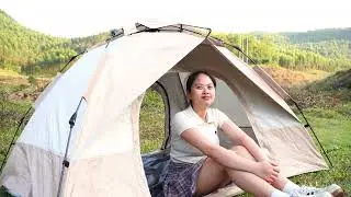 Solo Survival Camping in the Rain | Deep Forest, Outdoor Cooking ASMR