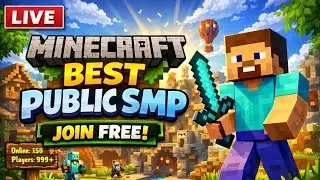 LIVE 🔴 Minecraft Best Public SMP | Join Free Now!