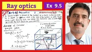 A small bulb is placed at the bottom of tank containing water | EX 9.5 | RAY OPTICS | NARASIMHARAO