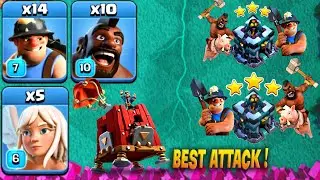 Hog Miner Attack Strategy | How To use TH13 Hybrid | Th 13 Hybrid | Best TH13 Attack Cwl | COC