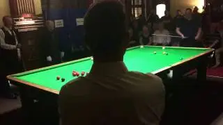 Snooker exhibition at the Burton Cons Club, Steve Davis partnered by Mark against Arron and Josh.