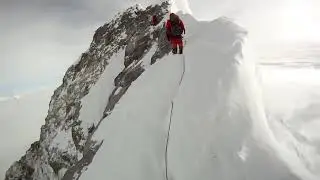 Walking on South Col of the Mount Everest