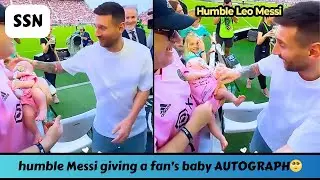HUMBLE MESSI signed a fan's baby's shirt like he did for Lamine Yamal|#footballnews