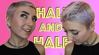 Pastel Half and Half Hair Color for SHAVED HEAD GIRLIES