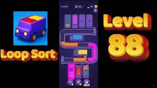 Loop Sort Level 88 Walkthrough 🚚🧩 | Truck Puzzle Game | Solutionguruji