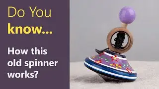 Traditional wooden toy Whirligig &ndash; old spinner version
