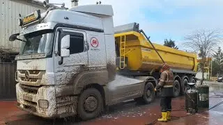 Extreme Truck Wash with Thick Foam | Satisfying Heavy Duty Mercedes Truck Cleaning 🚿😱