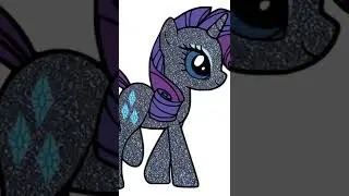 Glitter Rarity How To Draw My little pony #shorts #rarity #howtodraw