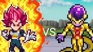 sprite animation vegeta god vs freeza dourado