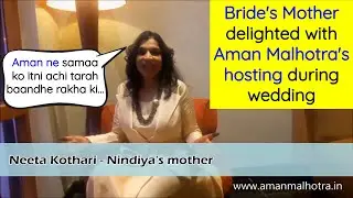 Destination Wedding Anchor Aman Malhotra | Client delighted with Aman Malhotra's hosting