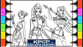 KPop Demon Hunters New Coloring Pages / How to Color Rumi Mira Zoey /KPop Demon Hunters