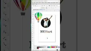 Power clip in Corel draw | Shape  | Text  | Image  #shorts #coreldraw