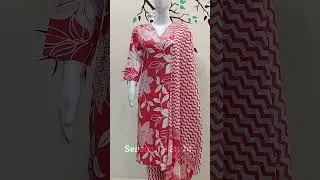 Red & White Printed Cotton Suit Set | Elegant Daily & Festive Wear | ₹900 | Season 7 Collection ❤️