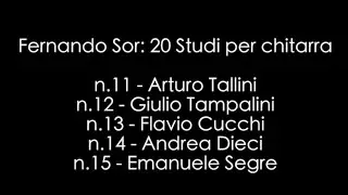 Fernando Sor: 20 Studi per chitarra. Terza parte, nn. 11-15
