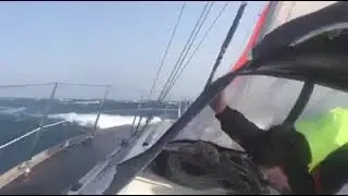Very windy day 45 knots coming out of Barbate.