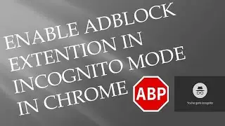 How to Enable Adblock Extention in Incognito Mode in Chrome | Hindi