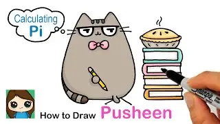 How to Draw Pusheen Calculating Pi 🥧