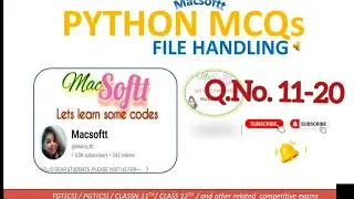 file handling | python programming | MCQs  | computer science