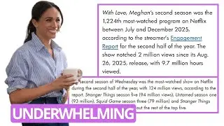 Meghan Markle&rsquo;s Netflix Series Struggles as Viewership Numbers Fall Short