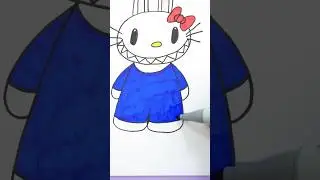 Как нарисовать Hello Kitty Лабубу vs Миньона Лабубу #shorts