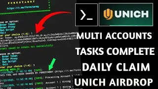 UNICH Airdrop Mining | How To Farm $UN Tokens | Complete Tasks And Multi Account Support