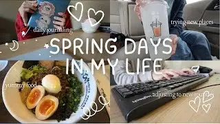 spring days vlog // journaling, catching up with friends, getting boba drinks
