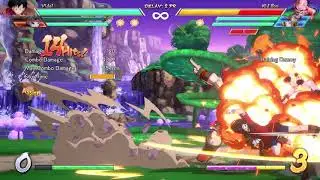 Dragon Ball FighterZ - Videl  + Nappa/Jiren (assists) 6.5k 1-bar corner combo