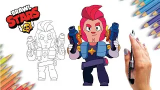 How to draw New Brawler Skin Astral Colt- Brawl Stars New Season Step by Step